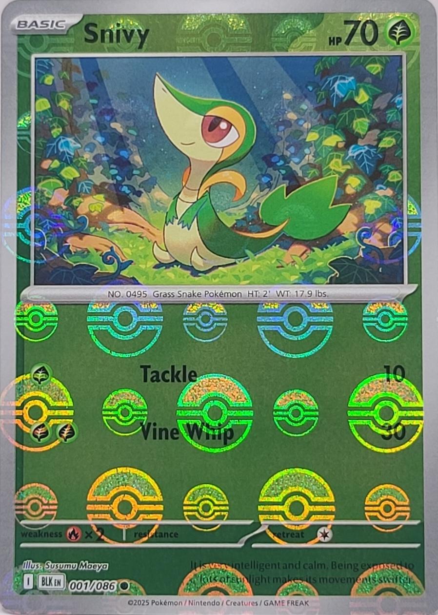 Black Bolt Snivy [Poke-Ball] Pokémon card